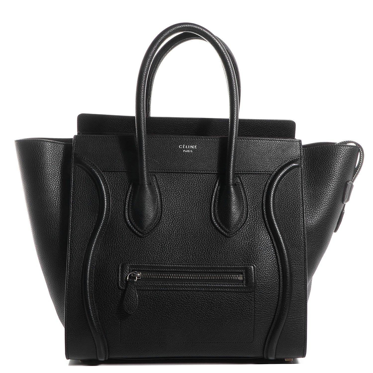 Celine Drummed Calfskin Mini Luggage Black 1 of 9