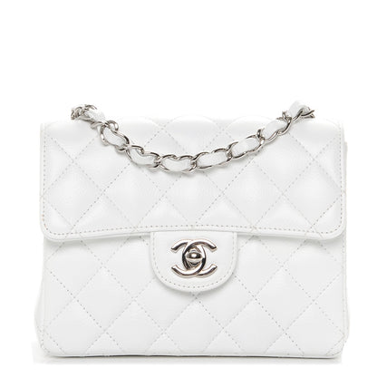 Chanel Caviar Quilted Mini Square Flap White 1 of 7