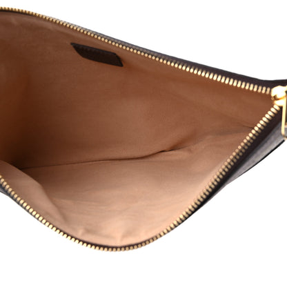 Gucci GG Supreme Monogram Large Ophidia Pouch Clutch Brown 5 of 9
