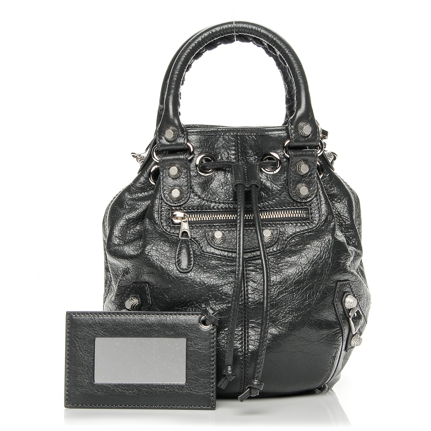 Balenciaga Agneau Giant 12 Silver Hardware Mini Pompon Gris Fossile 1 of 7