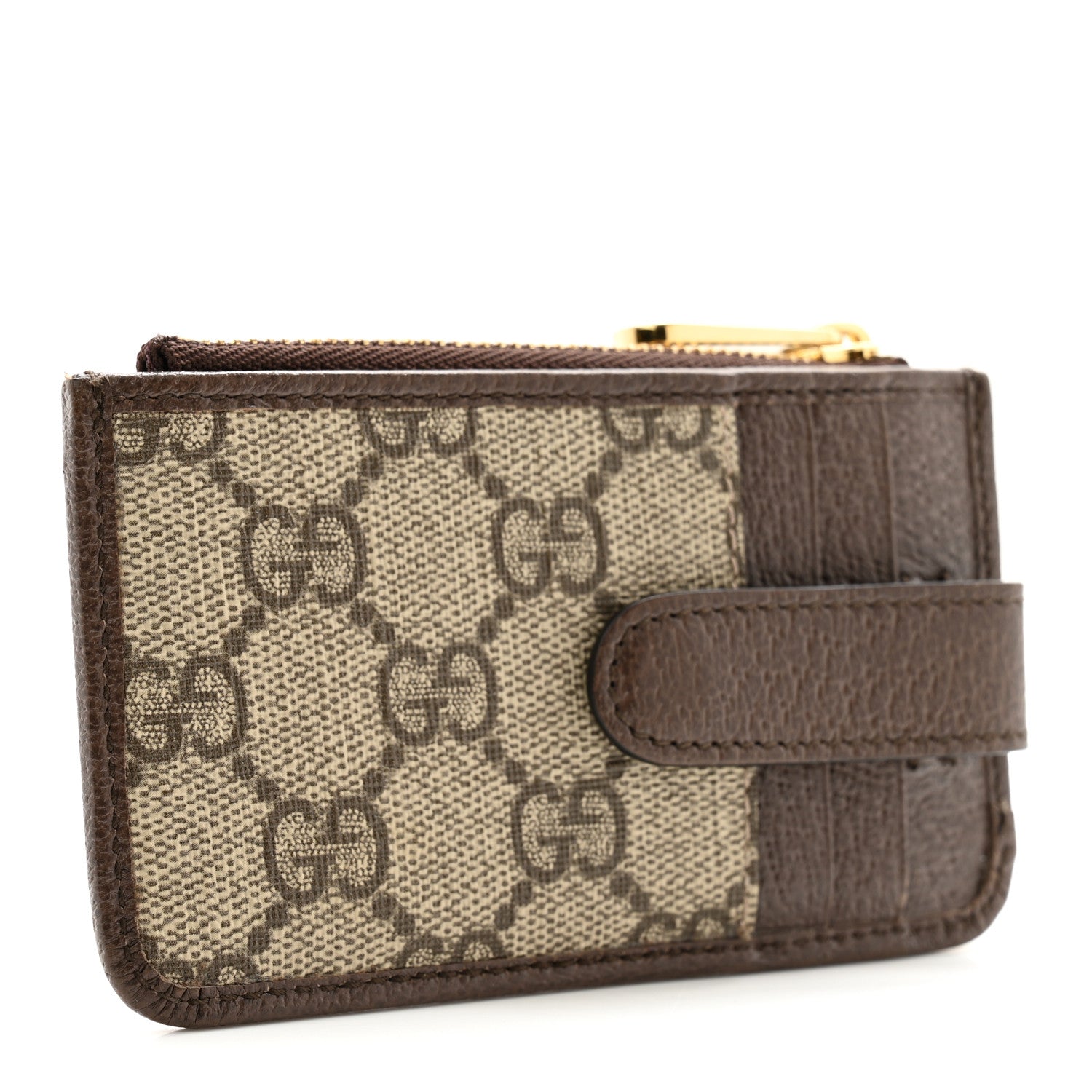 Gucci GG Supreme Monogram Web Ophidia Coin Case Brown 3 of 8