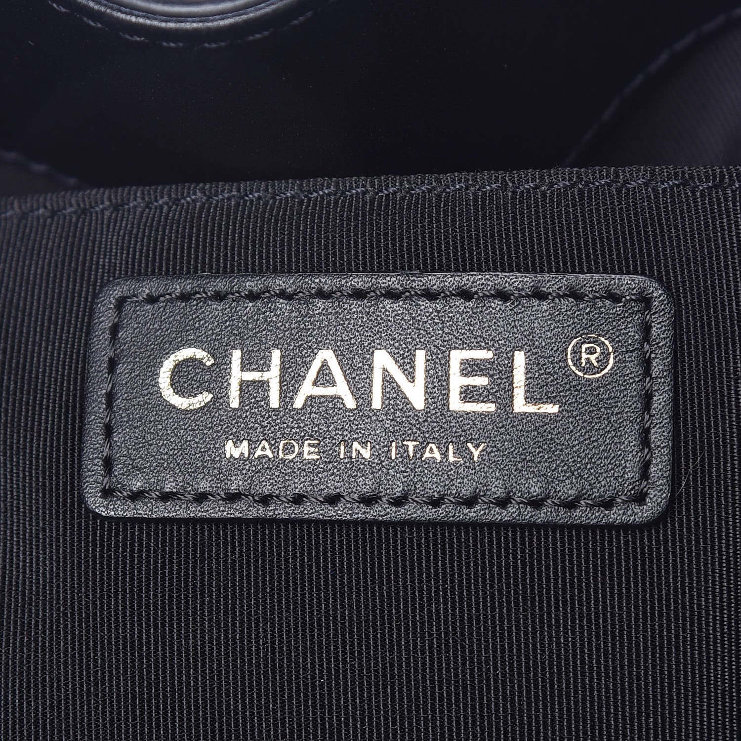 Chanel Calfskin Stitched Drawstring Bag Black 8 of 10