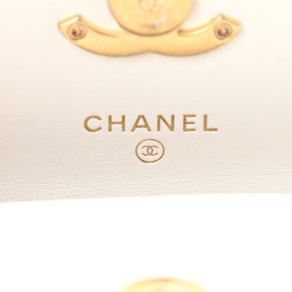 Chanel Calfskin Quilted Perfect Fit Coin Purse With Chain White 6 of 12