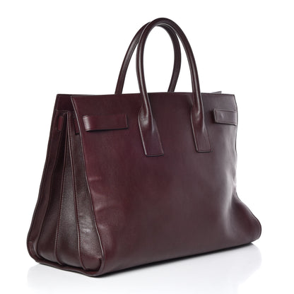 Saint Laurent Calfskin Large Sac De Jour Carryall Bordeaux 3 of 26