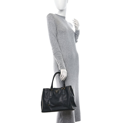 Prada Saffiano Fori Perforated Lux Tote Black 2 of 12