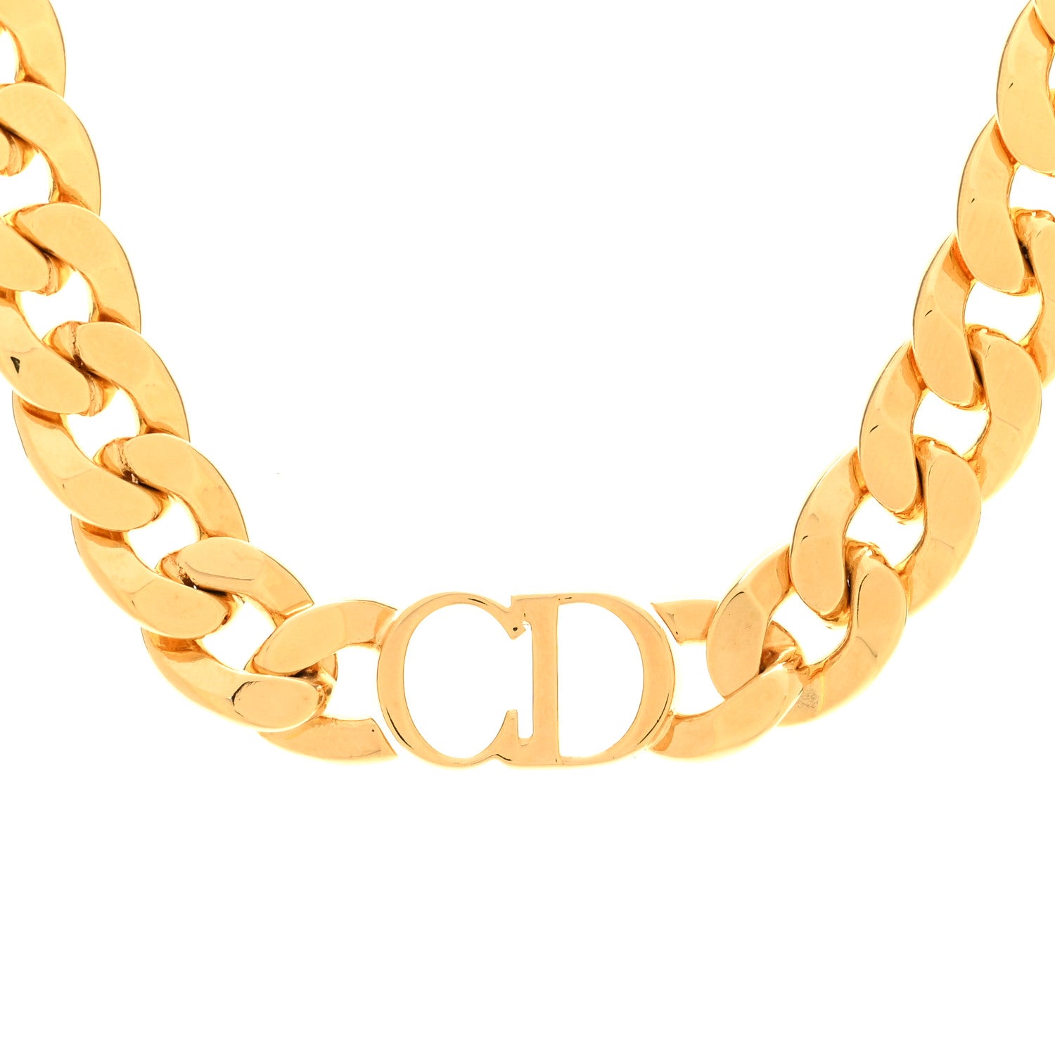 Christian Dior Metal Danseuse Etoile Chain Choker Necklace Gold 4 of 6