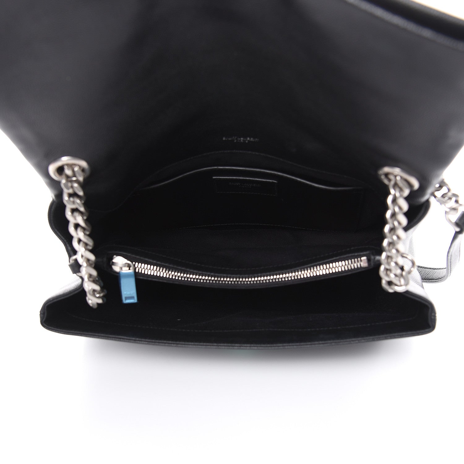 Saint Laurent Grain De Poudre Medium West Hollywood Monogram Fold-Over Black 5 of 14