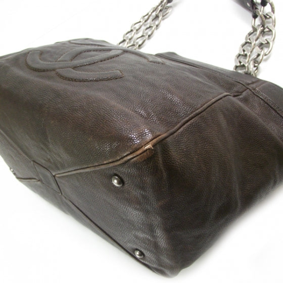 Chanel Caviar CC Shoulder Bag Brown 5 of 13