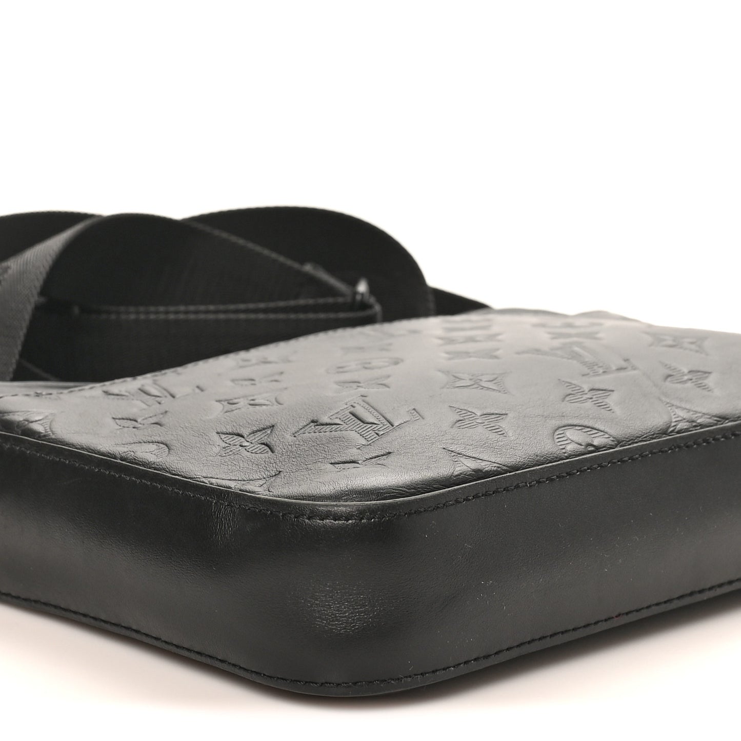Calfskin Monogram Shadow Duo Messenger Black