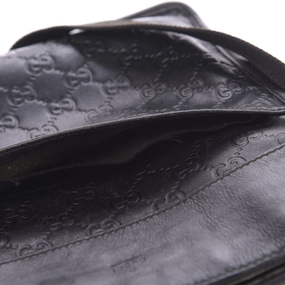 Gucci Guccissima Medium Flat Messenger Bag Black 14 of 14