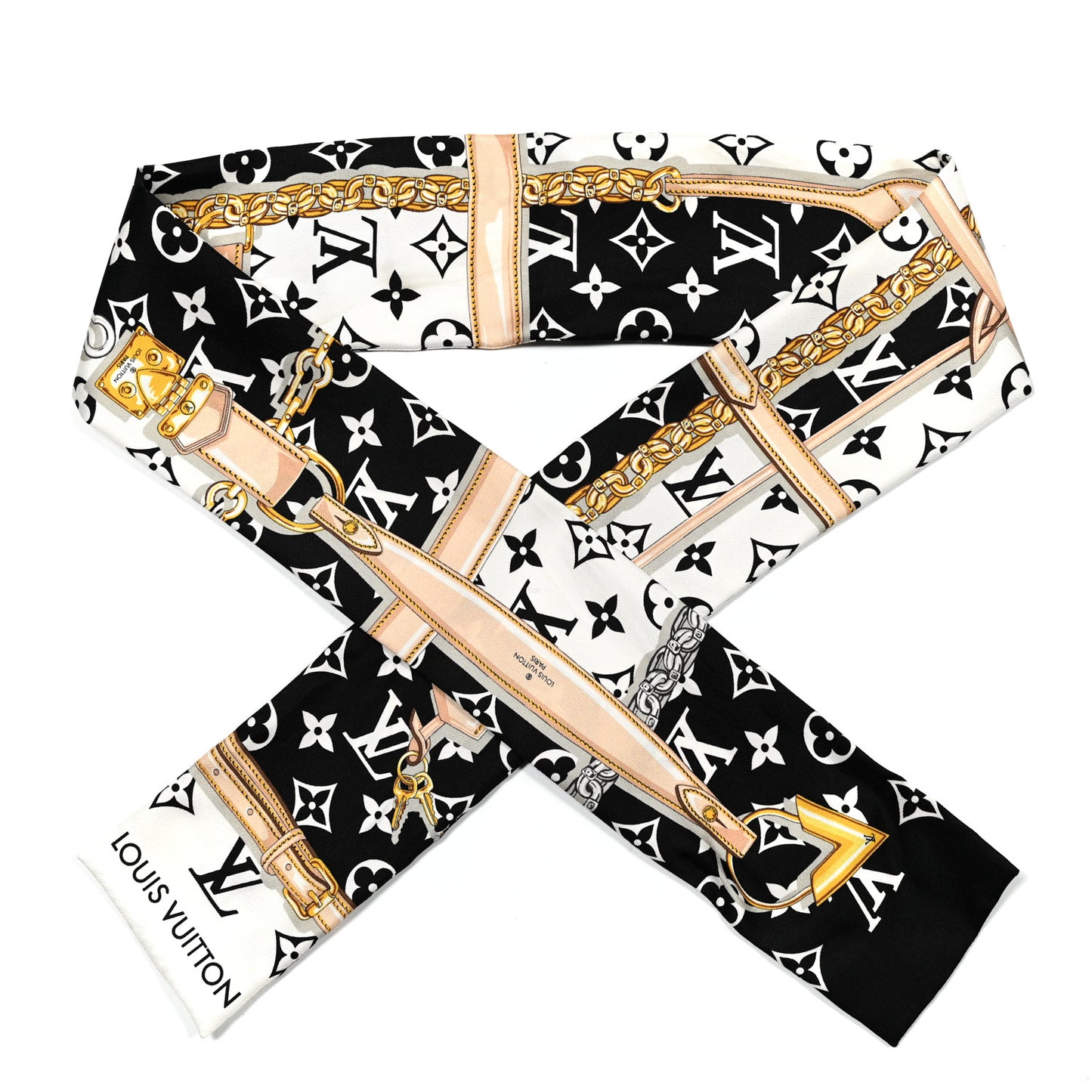 Silk Monogram Confidential Bandeau Black