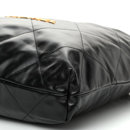 Chanel Shiny Calfskin Quilted Chanel 22 Black 9 of 9
