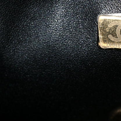 Chanel Metallic Mirror Calfskin Large Top Handle Clutch With Chain  Black 8 of 12