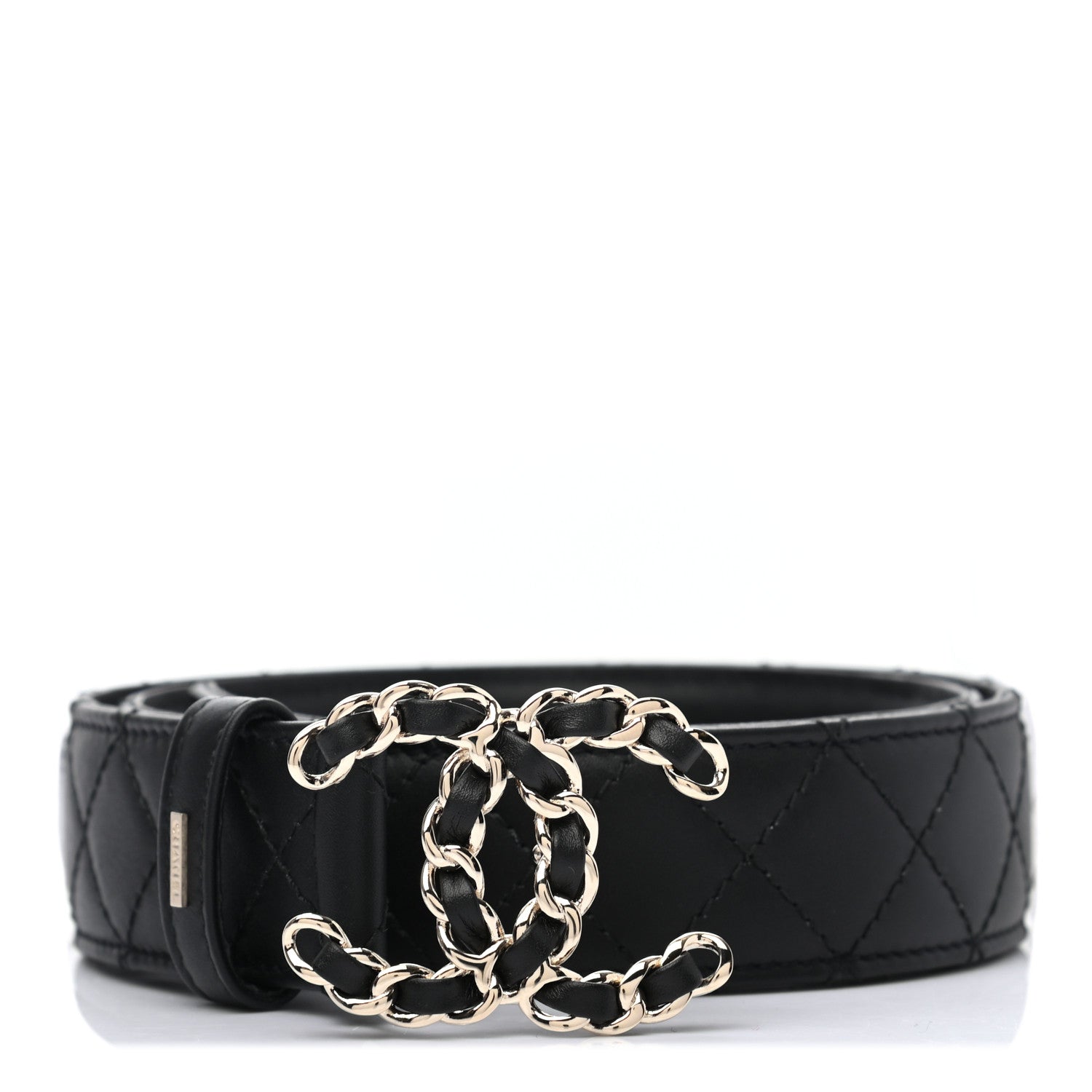 Chanel Lambskin Quilted CC Chain Belt 75 30 Black 2 of 14