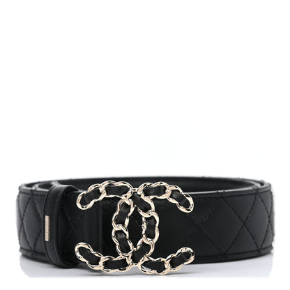 Chanel Lambskin Quilted CC Chain Belt 75 30 Black 2 of 14