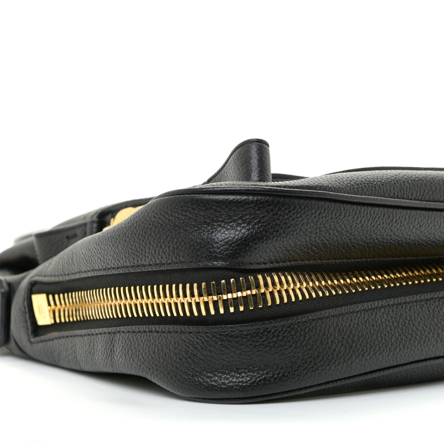 Grained Calfskin Medium Jennifer Crossbody Bag Black