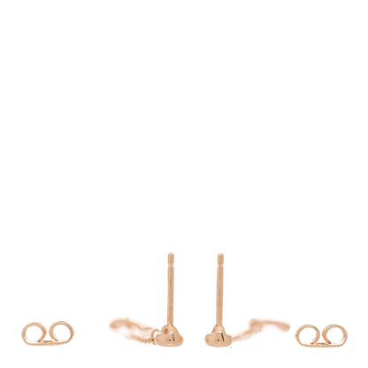Tiffany 18K Rose Gold Diamond Elsa Peretti Diamonds by the Yard Open Heart Earrings 4 of 4