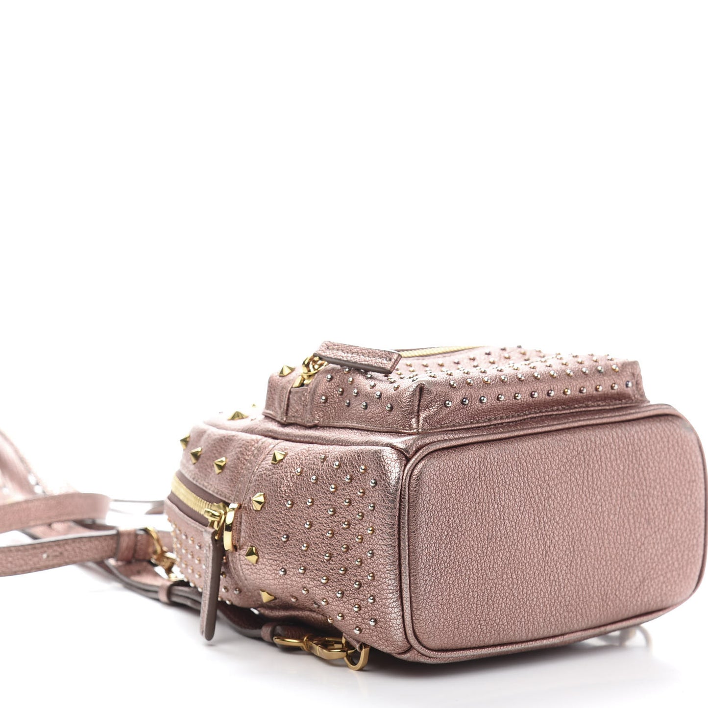 Metallic Calfskin Stud X-Mini Stark Bebe Boo Backpack Pink
