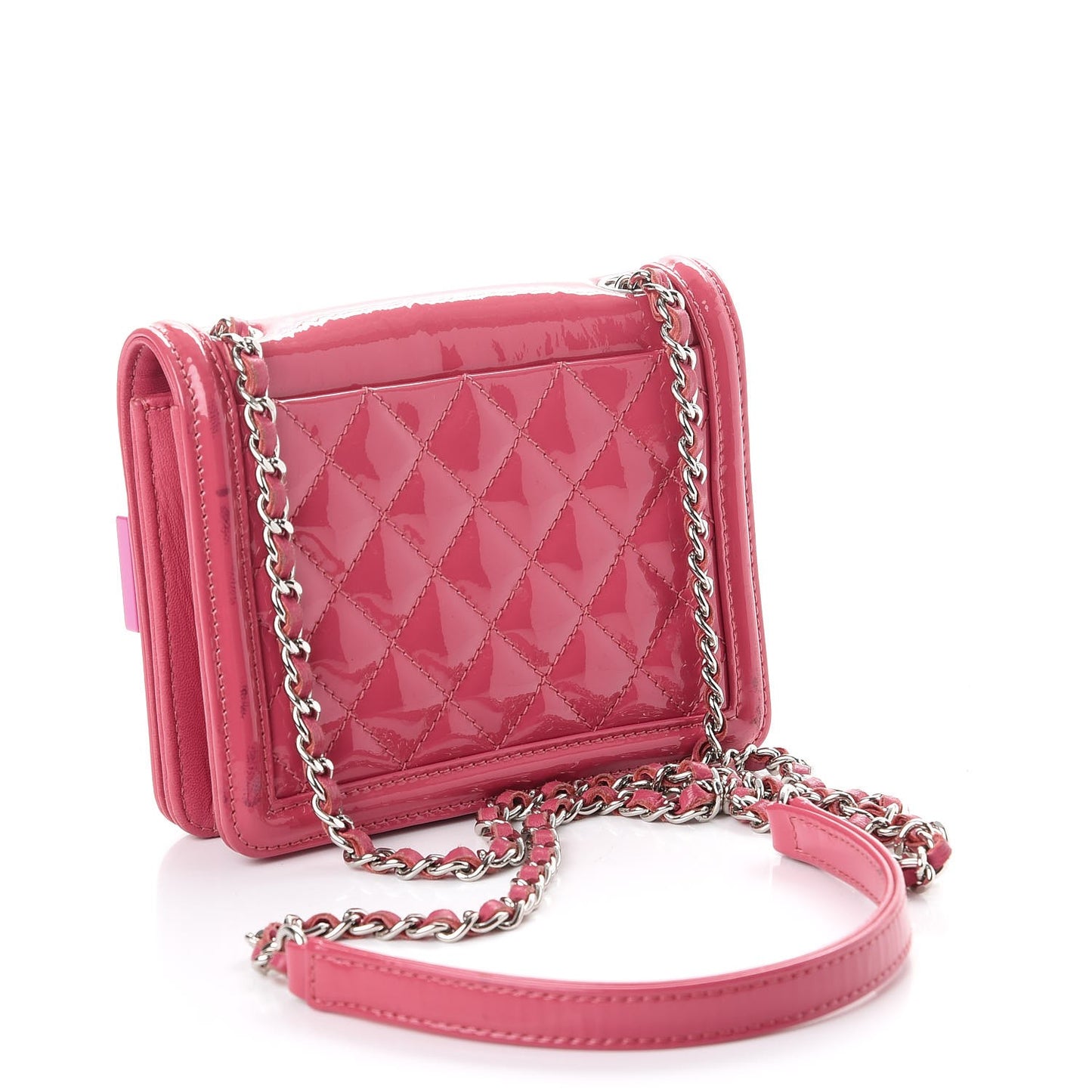 Plexiglass Patent Mini Boy Brick Flap Orange Pink