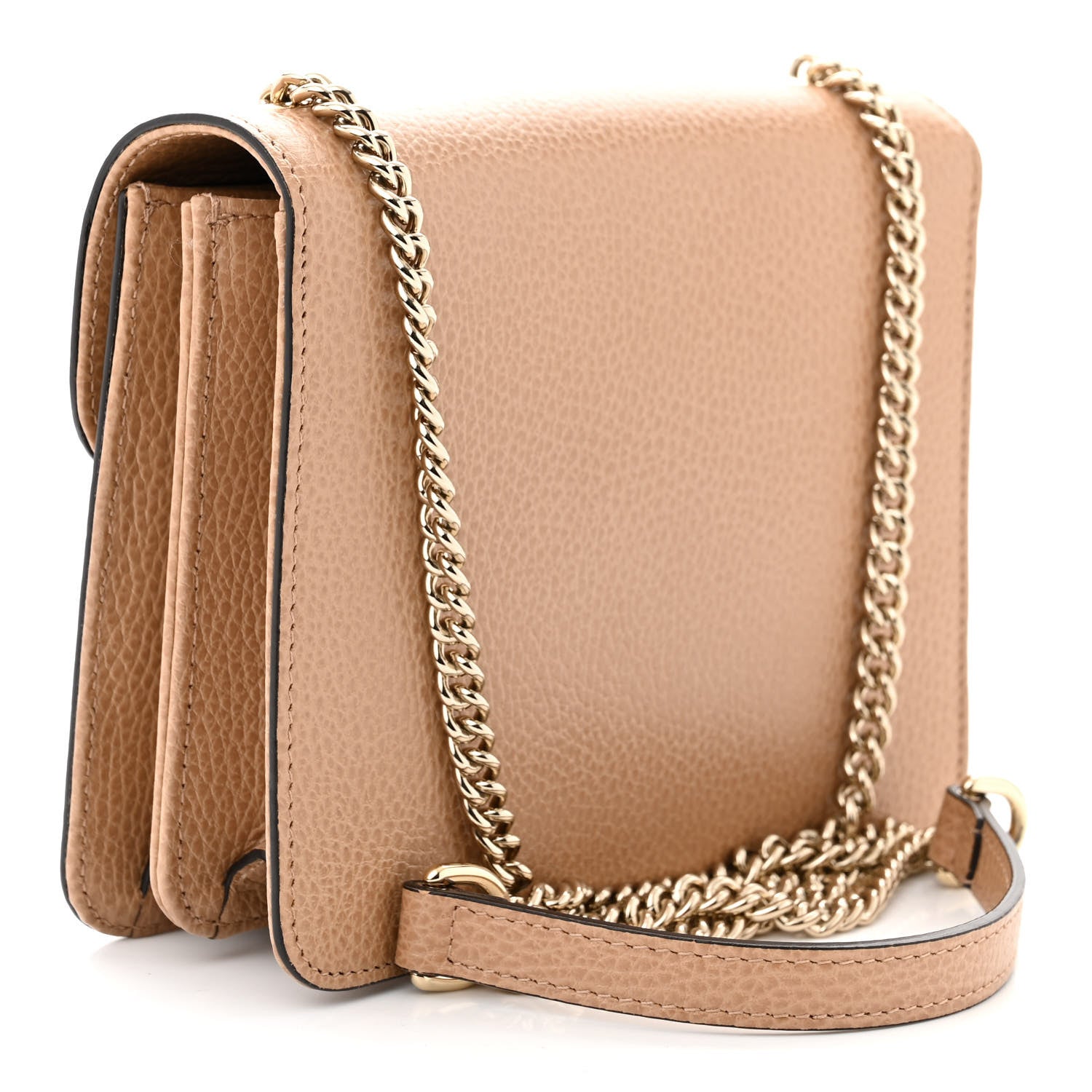 Gucci Dollar Calfskin Small Interlocking G Shoulder Bag Camelia 3 of 10