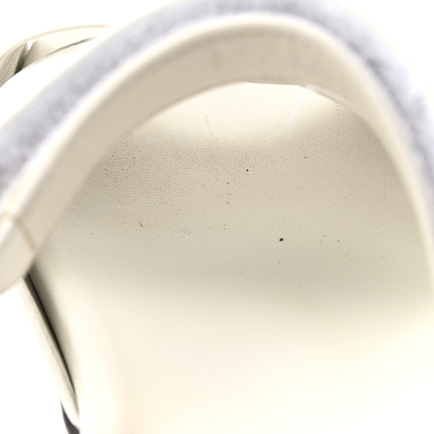Prada Calfskin Velcro Womens 50mm Sandals 37 White 10 of 11
