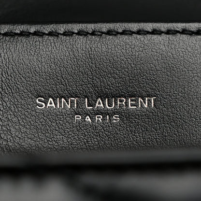 Saint Laurent Calfskin Y Quilted Monogram Monochrome Small Loulou Chain Satchel Black 6 of 10