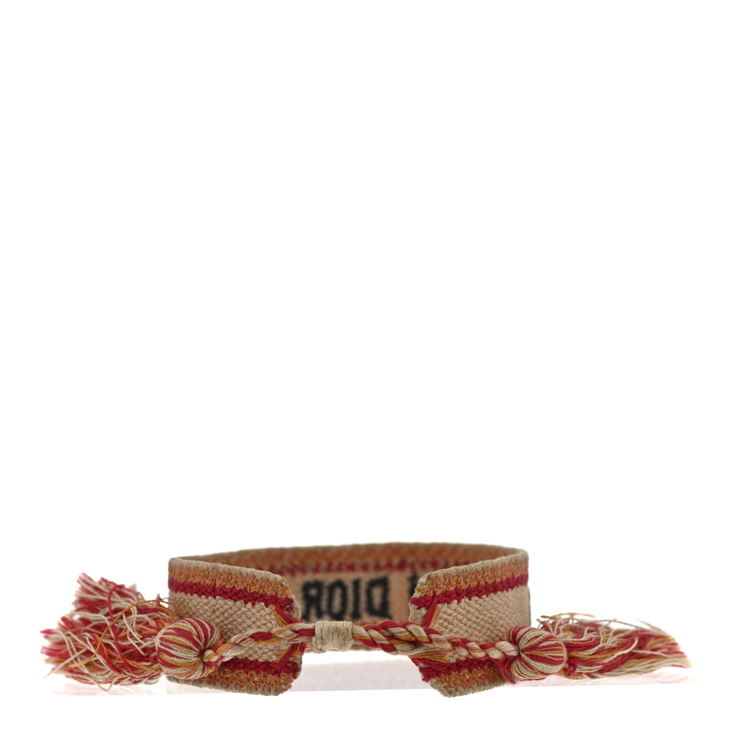 Christian Dior Woven Cotton J'Adior Friendship Bracelet Orange