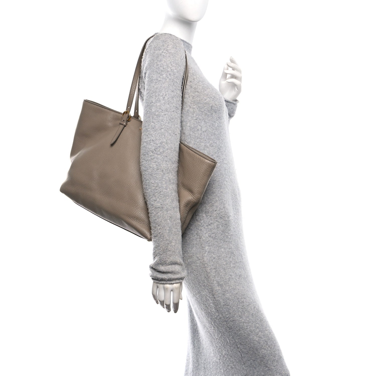 Miu Miu Vitello Daino Tote Visone 2 of 9