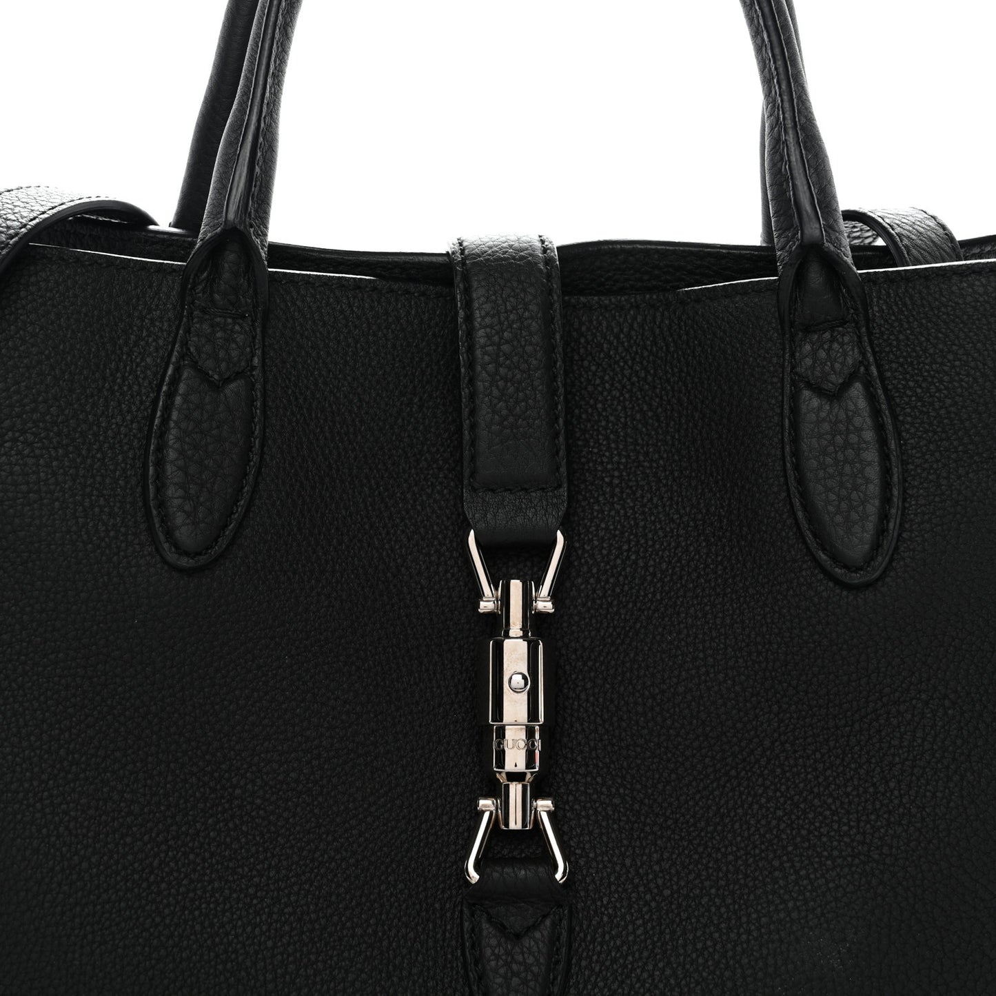 Soft Calfskin Small Jackie Top Handle Bag Black