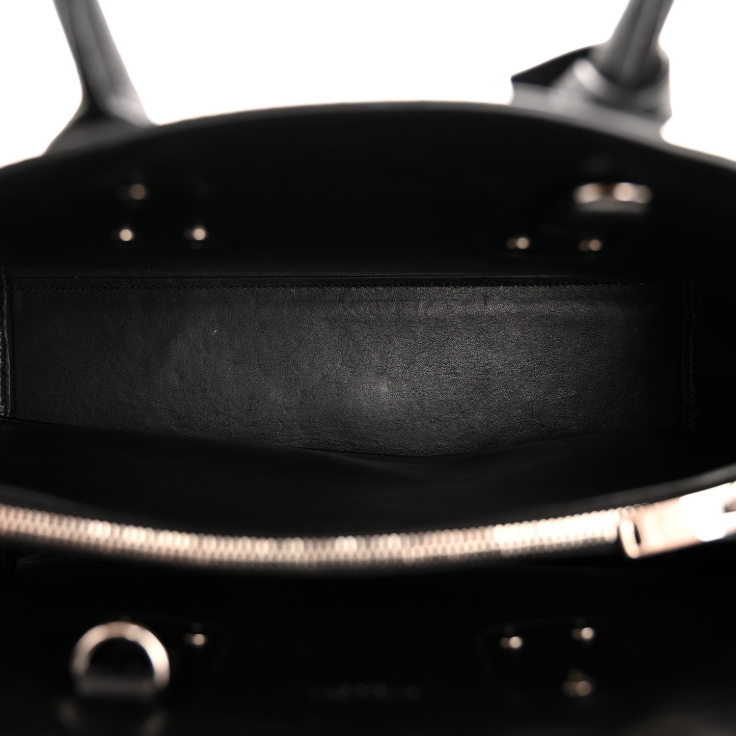 Grained Calfskin Small Sac De Jour Black