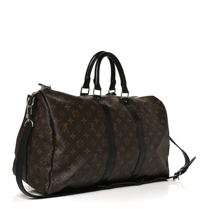 Louis Vuitton Monogram Macassar Keepall Bandouliere 45 3 of 17