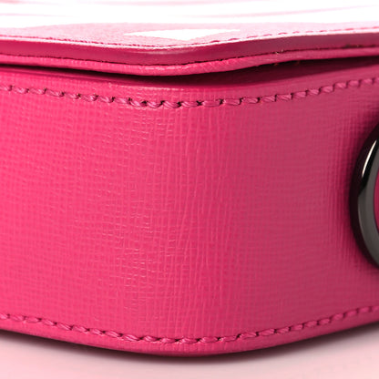 Off-White Saffiano Striped Mini Diag Binder Clip Bag Pink White 9 of 9