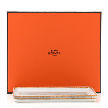 Hermes Porcelain Mosaique au 24 Gold Sushi Plate 6 of 6