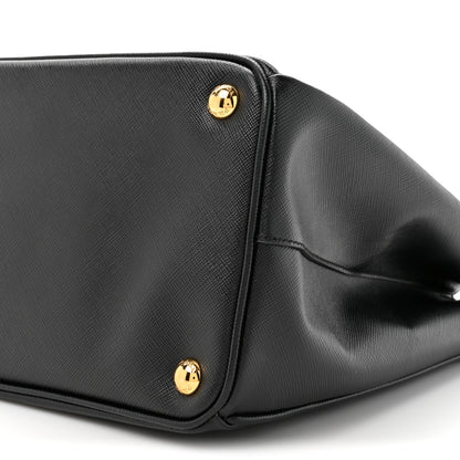 Prada Saffiano Medium Galleria Double Zip Tote Black 8 of 9