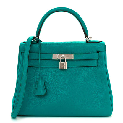 Hermes Taurillon Clemence Kelly Retourne 28 Turquoise 1 of 18