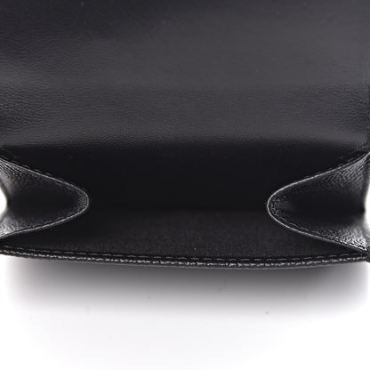 Balenciaga Signature Grained Calfskin Logo Mini Ville Wallet Black 6 of 9