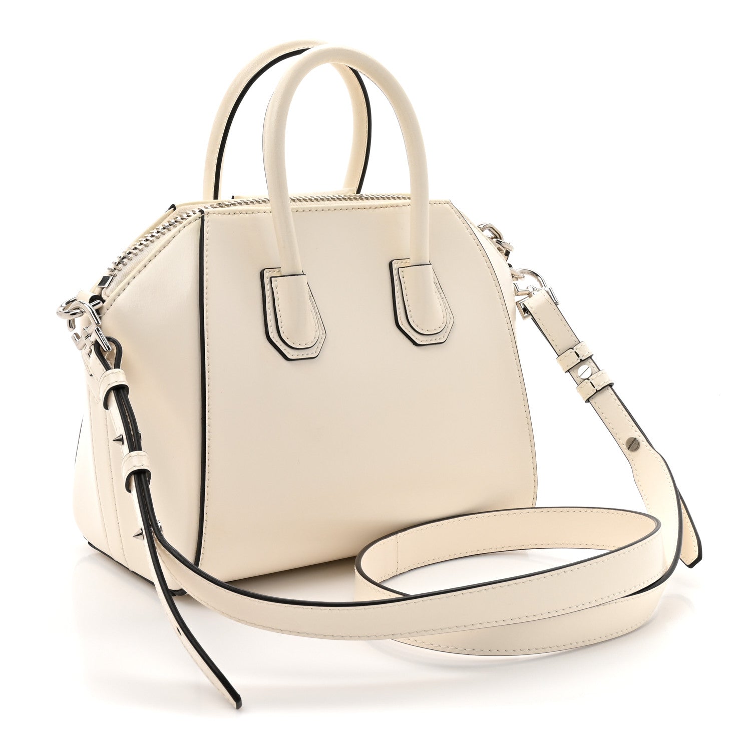 Givenchy Shiny Lord Calfskin Mini Antigona Ivory 3 of 12