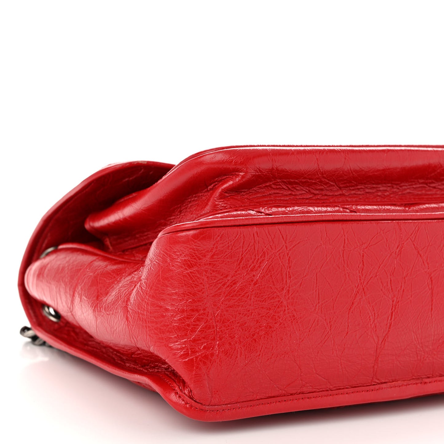 Crinkled Calfskin Matelasse Monogram Medium Niki Chain Satchel Rouge Eros