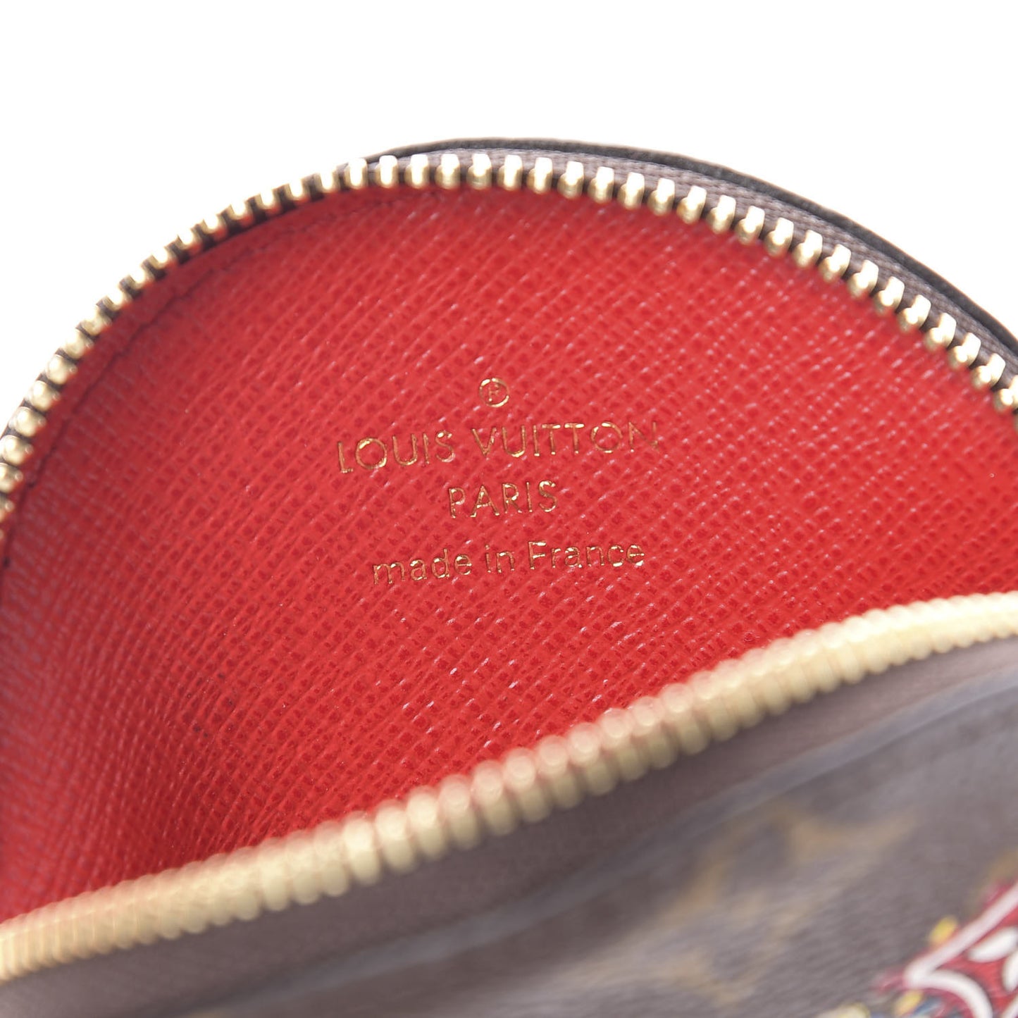 Monogram 2020 Christmas Animation Bumper Cars Round Coin Purse Coquelicot