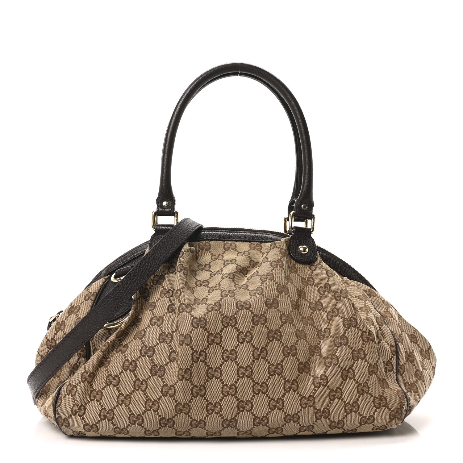Gucci Monogram Medium Sukey Boston Bag Dark Brown 1 of 10