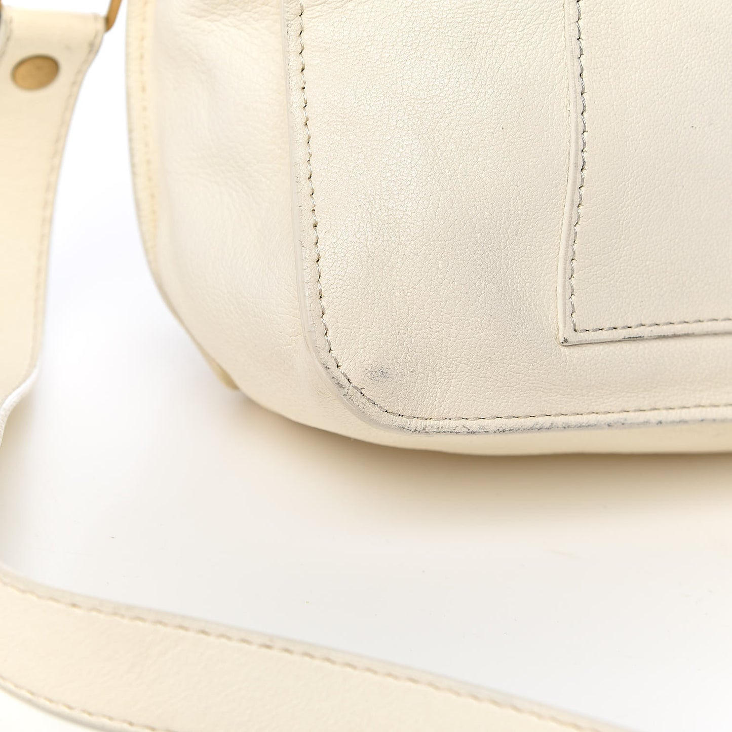 Lambskin Tiny PS1 Satchel White