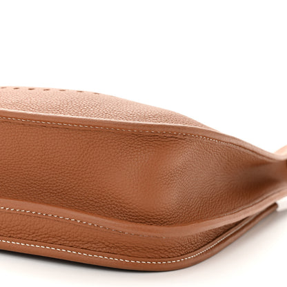 Hermes Taurillon Clemence Evelyne III PM Gold 10 of 11