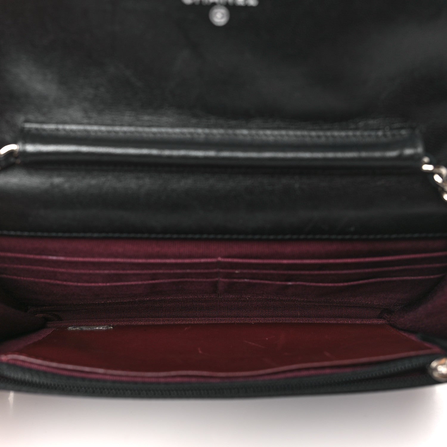 Chanel Lambskin Quilted Wallet On Chain WOC Black 5 of 12