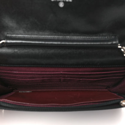 Chanel Lambskin Quilted Wallet On Chain WOC Black 5 of 12