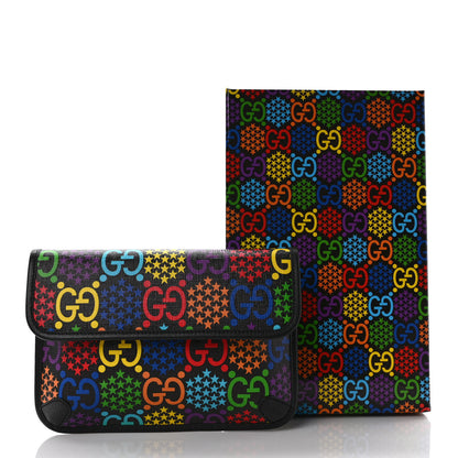 Gucci GG Supreme Monogram Psychedelic Slim Belt Bag Black 10 of 10
