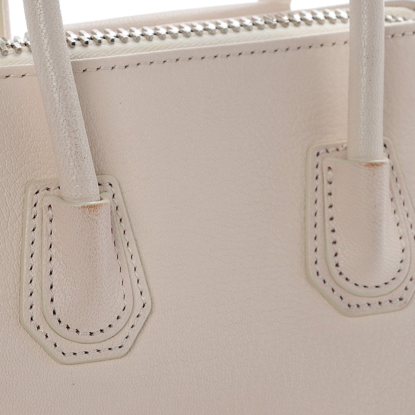 Sugar Goatskin Mini Antigona Beige Buff