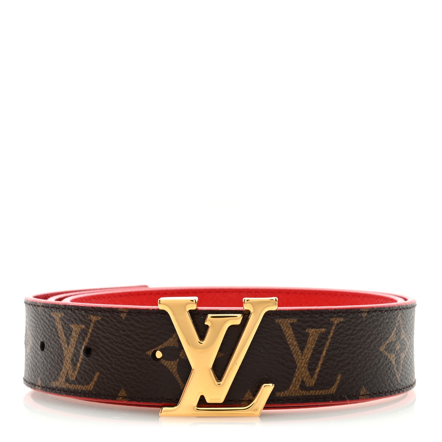 Louis Vuitton Monogram 30mm LV Initiales Reversible Belt Red 1 of 4