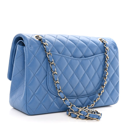 Chanel Caviar Quilted Medium Double Flap Blue 3 of 8