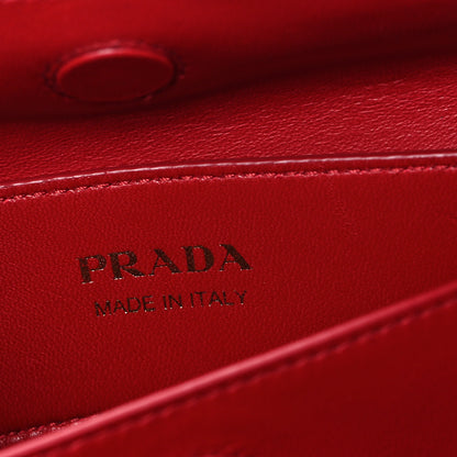 Prada Saffiano Cuir Large Double Bag Black Fuoco 6 of 9