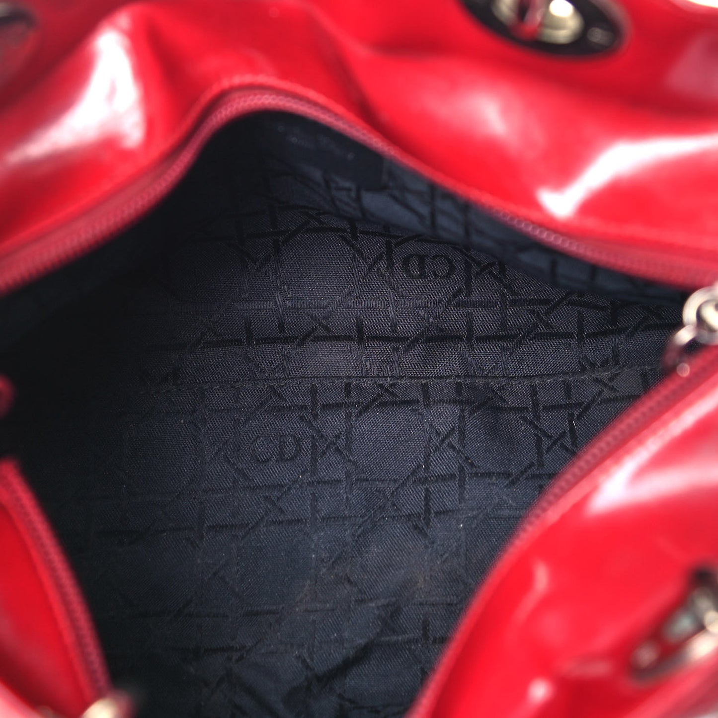 Patent Medium Lady Dior Red